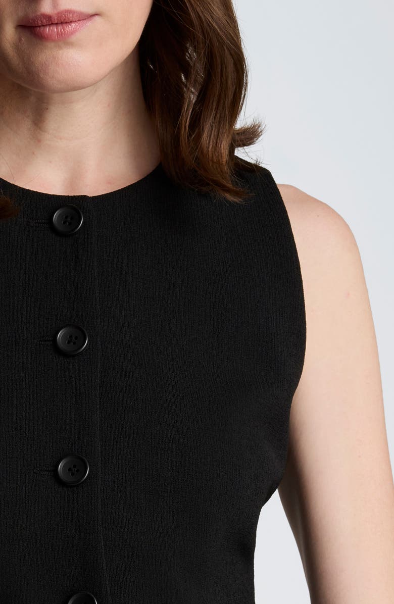 Kenneth Cole Longline Knit Sweater Vest, Alternate, color, Black