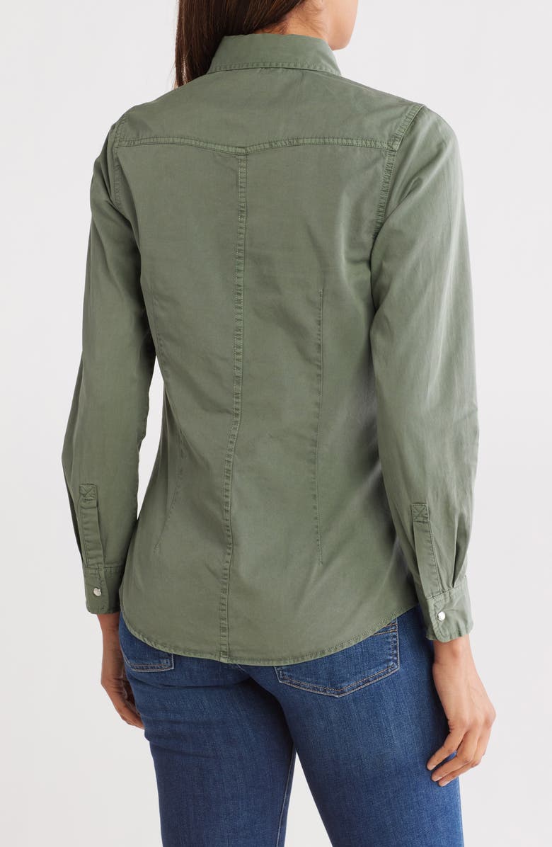 DR2 by Daniel Rainn Western Long Sleeve Denim Shirt, Alternate, color, Washed Agave Green