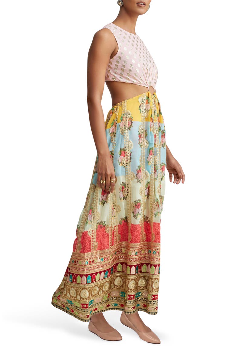 Alisha Cutout Maxi Dress, Alternate, color, PINK