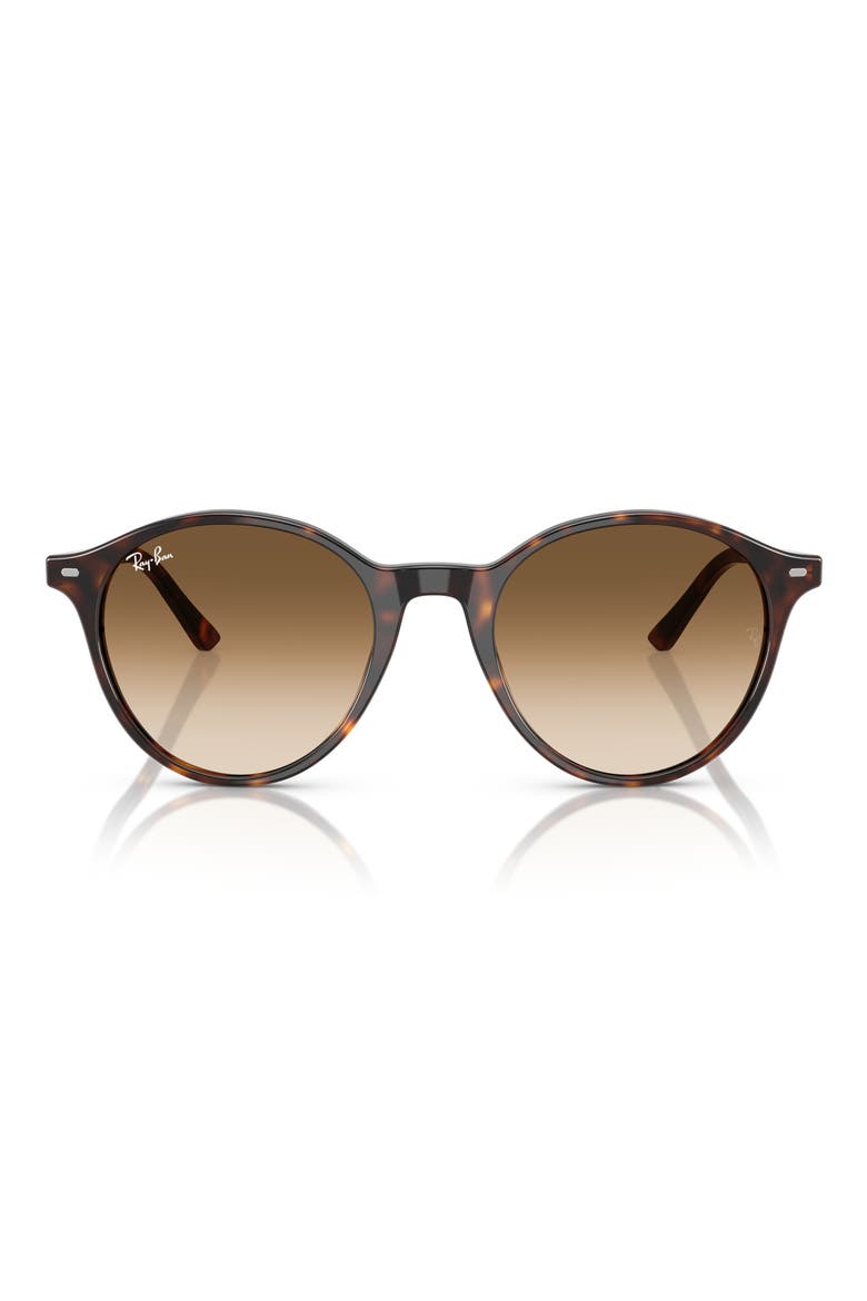Phantos 53mm Round Gradient Sunglasses, Main, color, HAVANA