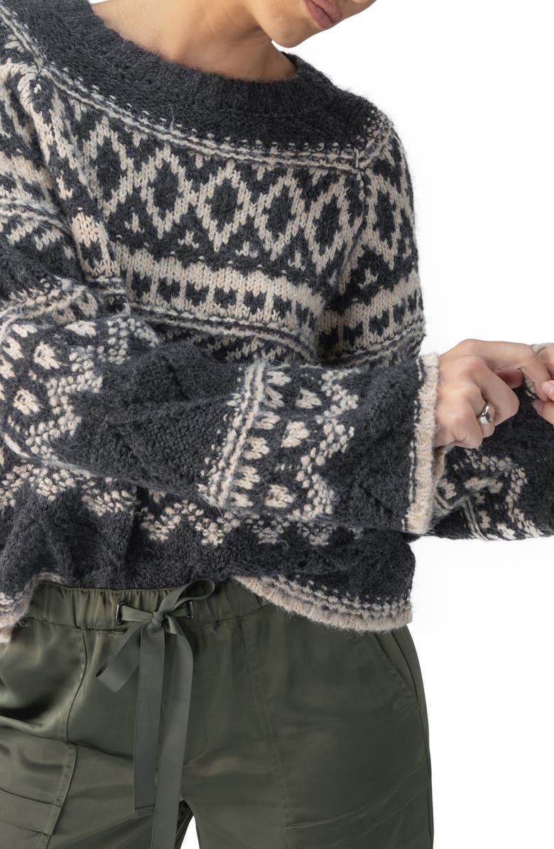 Sanctuary Fair Isle Crewneck Sweater, Alternate, color, 