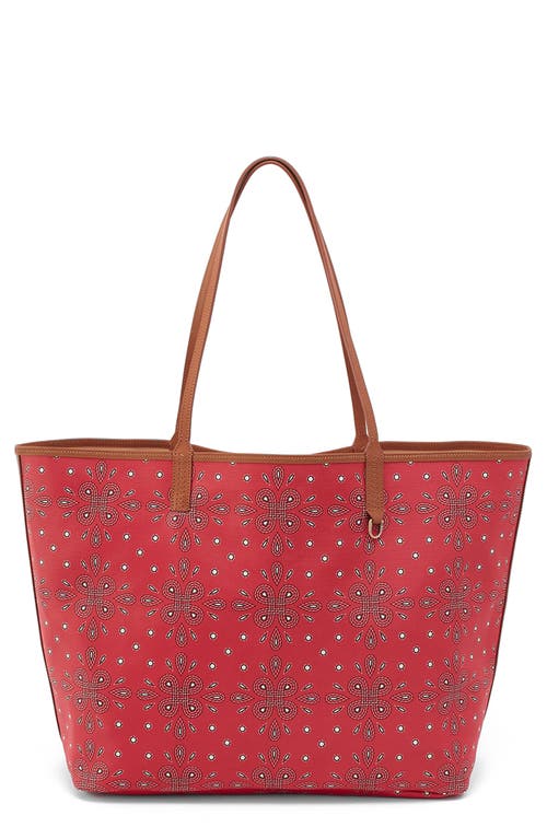 Hobo Large All That Coated Canvas Tote In Red Journey Bandana