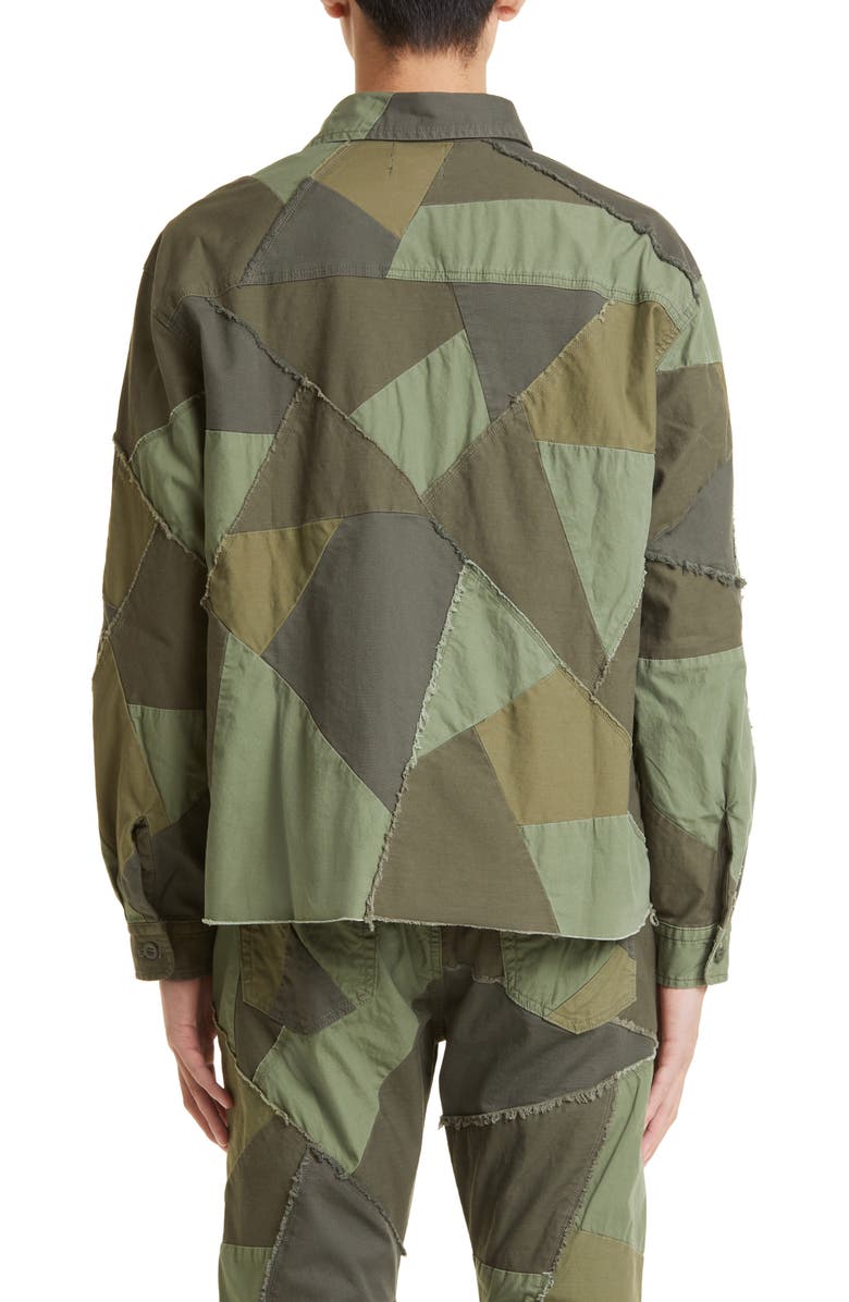 John Elliott Patchwork Military Shirt Jacket, Alternate, color,