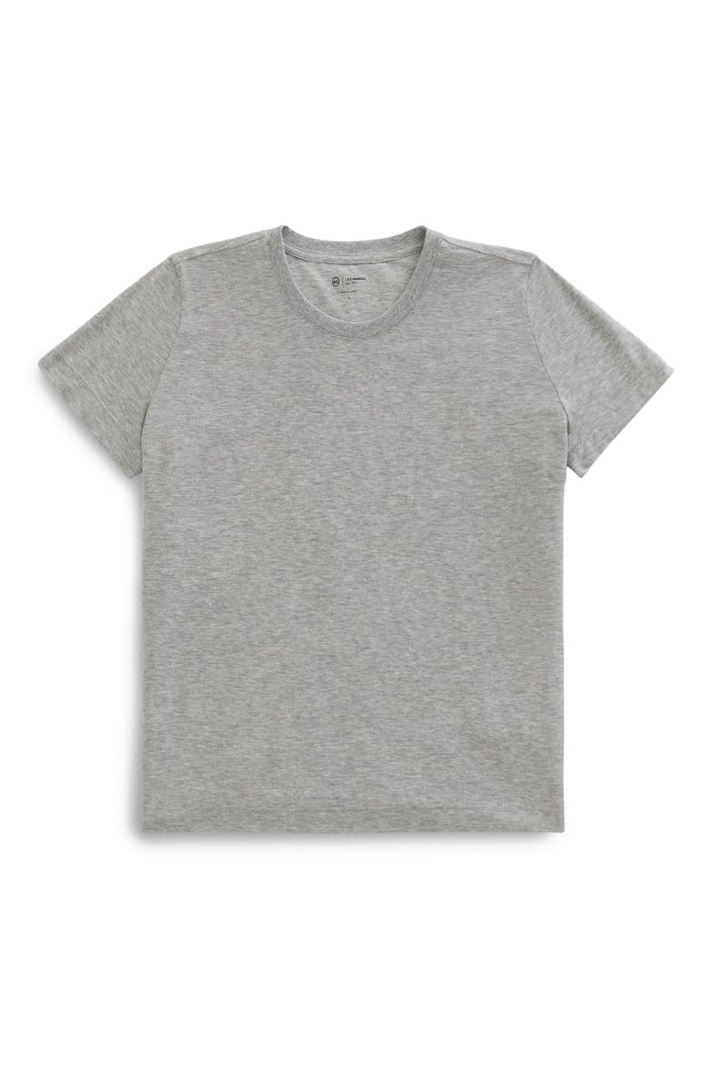 Zoie Cotton & Linen Blend T-Shirt, Alternate, color, HEATHER GREY