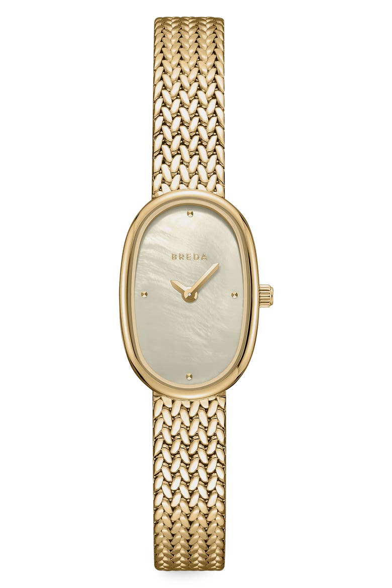 Jane Tethered Mesh Strap Watch, 18mm, Main, color, GOLD