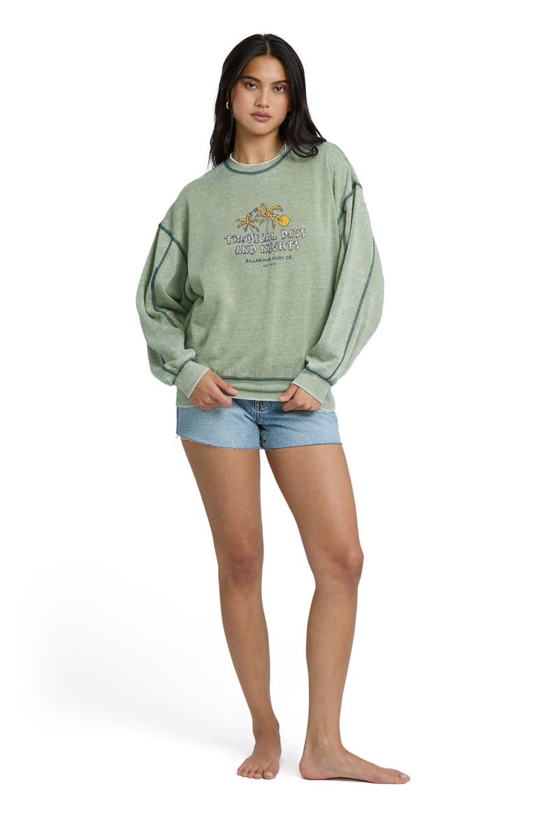 All the Days Kendel Fleece Sweatshirt, Alternate, color, DARK OLIVE