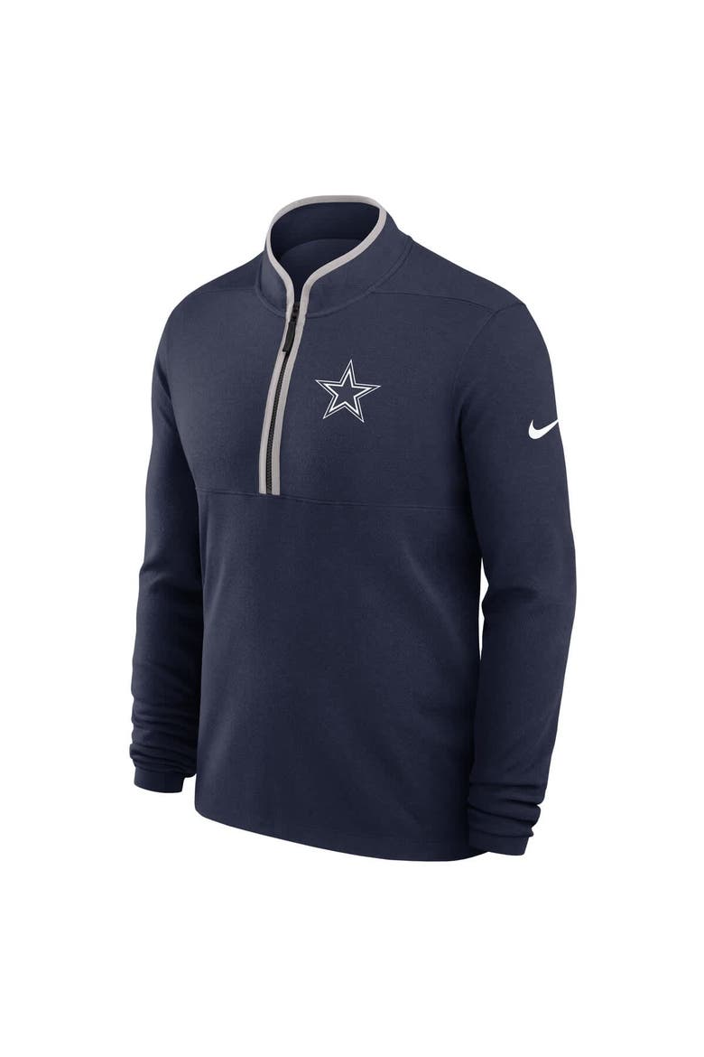 Men's Nike Navy Dallas Cowboys Lightweight Victory Dri-FIT Half-Zip Pullover, Alternate, color, Navy