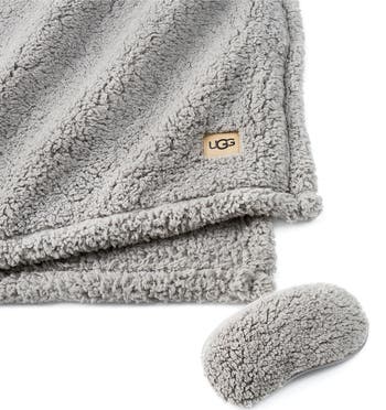 Original Faux Shearling Throw Blanket & Eye Mask Sleep Set