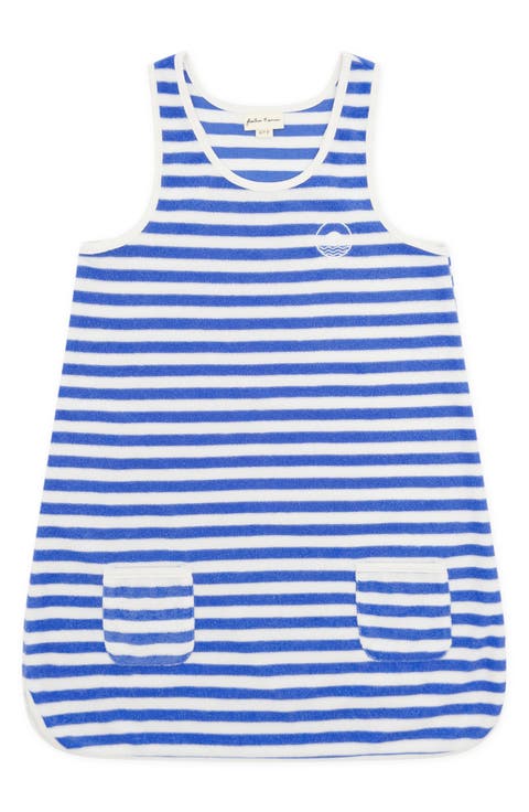 Kids' Clear Skies Stripe Terry Cover-Up Tank Dress (Little Kid & Big Kid)