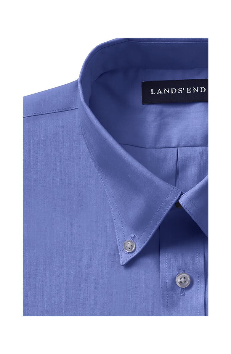 Lands' End School Uniform Boys Long Sleeve No Iron Pinpoint Dress Shirt, Alternate, color, French Blue