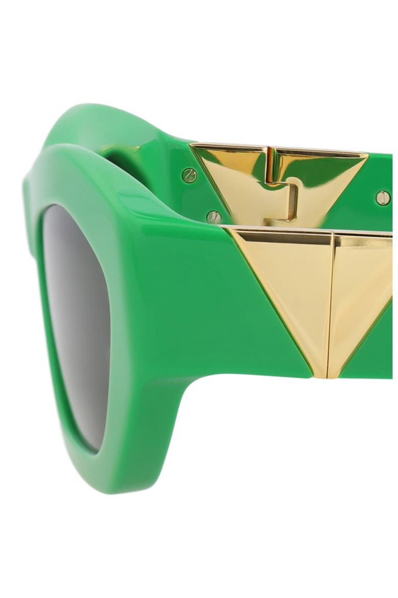 54mm Round Polarized Sunglasses, Alternate, color, GREEN GREEN GREEN