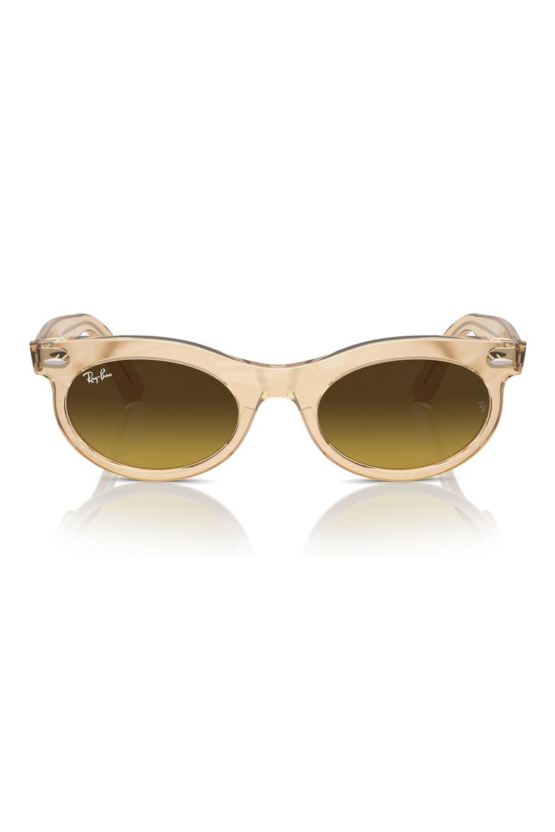 Wayfarer 53mm Oval Sunglasses, Main, color, BROWN GRADIENT
