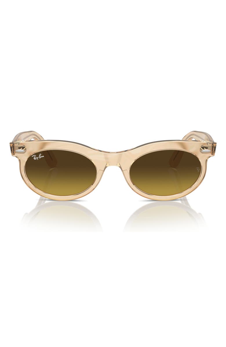 Ray-Ban Wayfarer 53mm Oval Sunglasses, Main, color, Brown Gradient