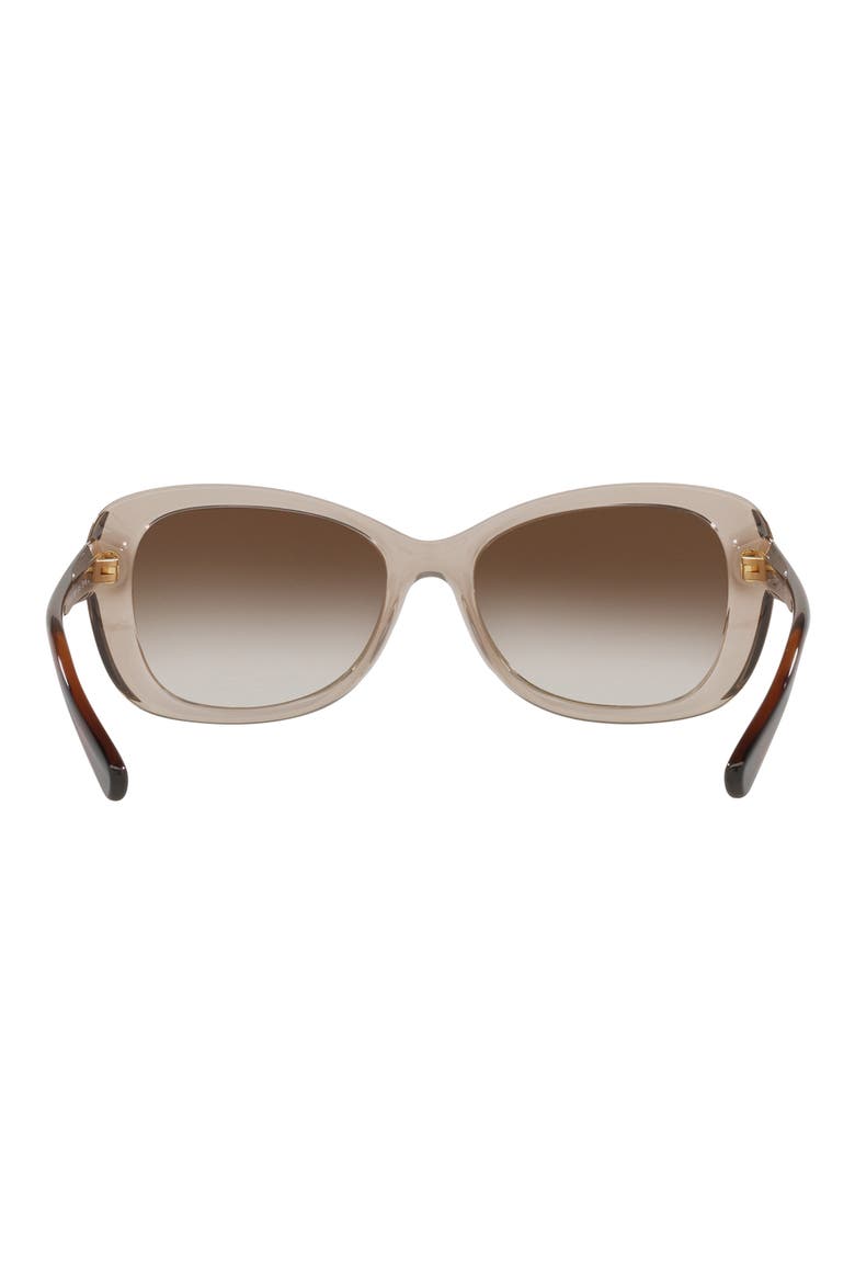 55mm Gradient Butterfly Sunglasses, Alternate, color, LIGHT BROWN / BROWN