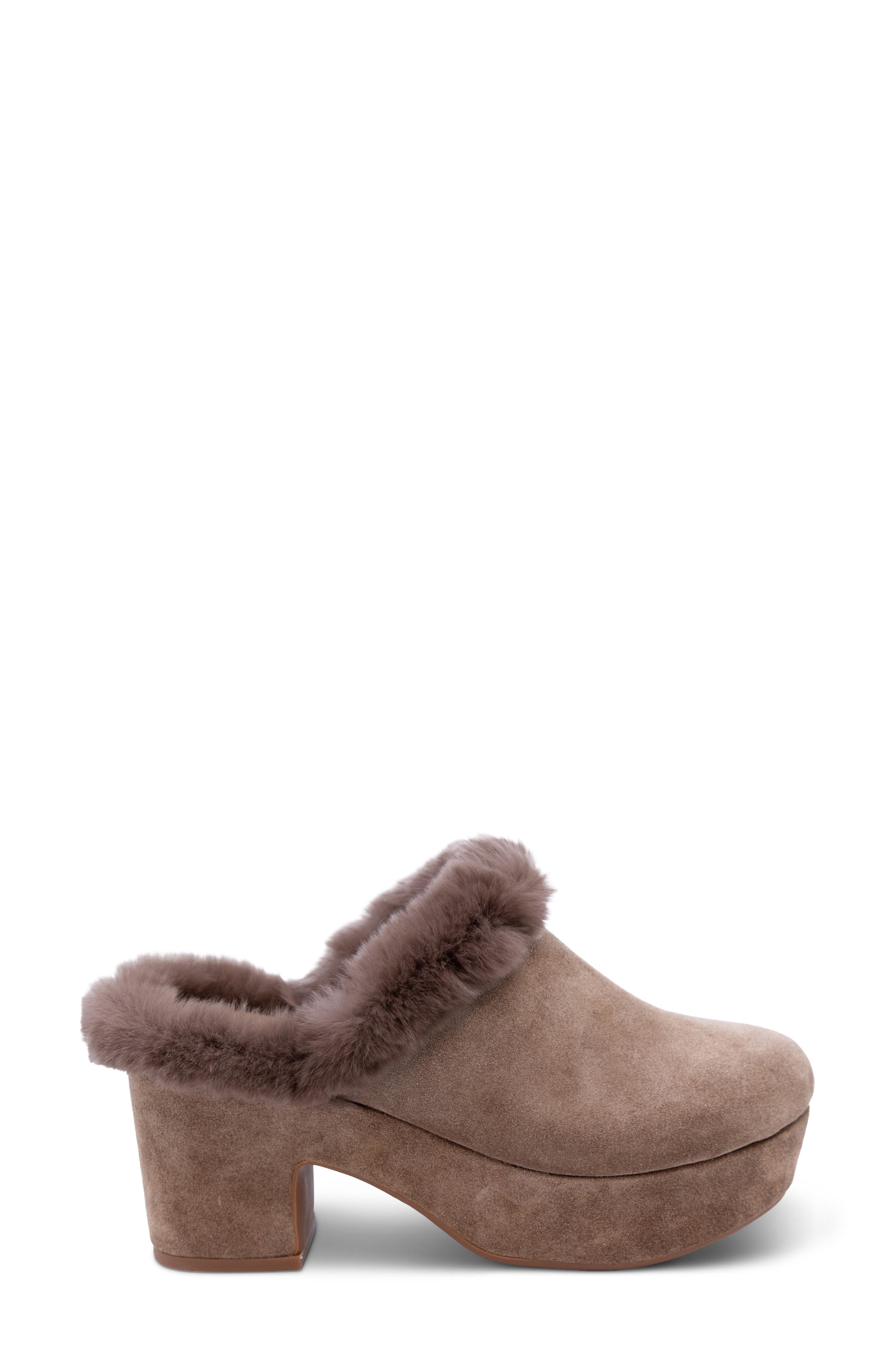 Chocolat Blu Grand Genuine Shearling Platform Clog (Women) | Nordstrom