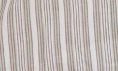 Lucky Brand Stripe Cinch Hem Button-up Shirt In Olive Stripe