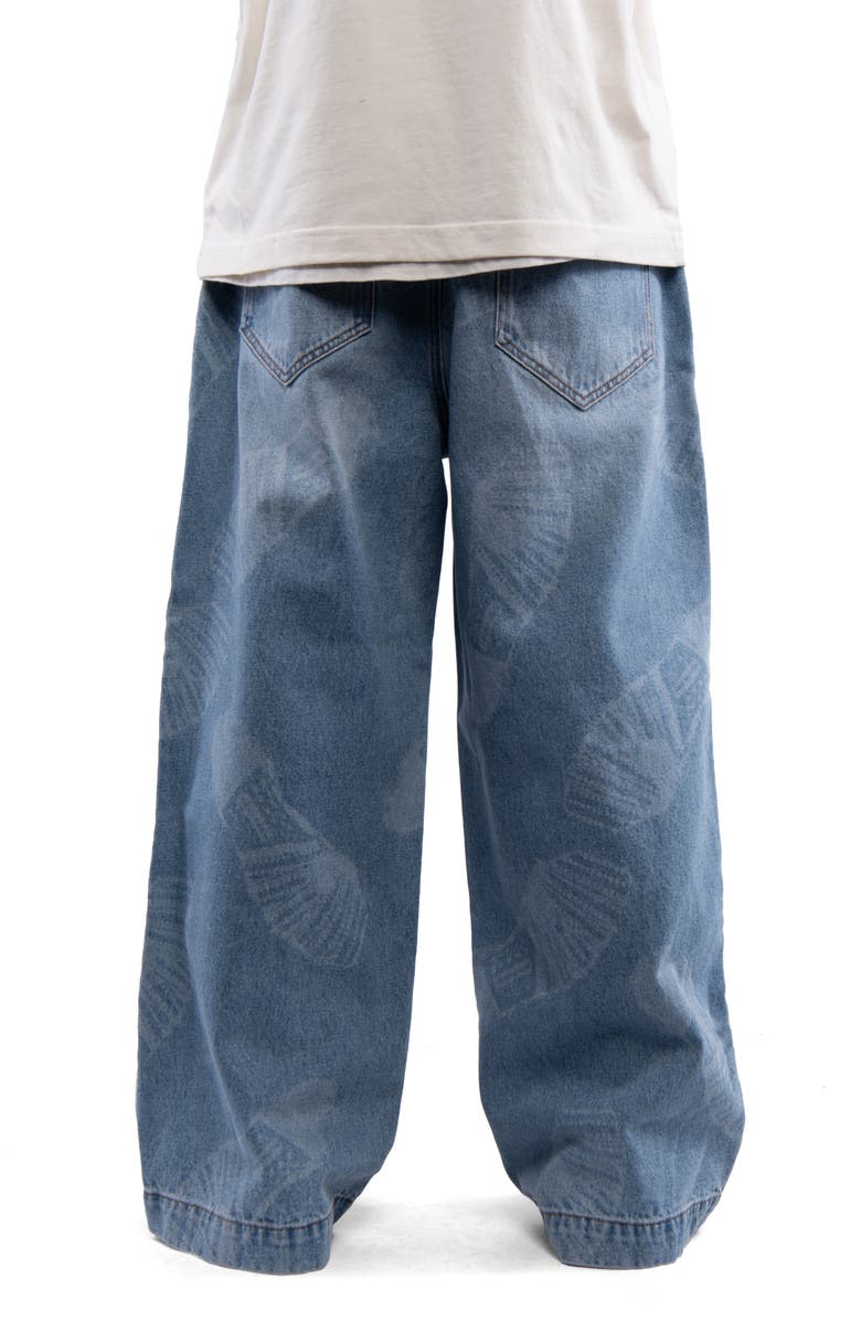 Round Two x Madison Jewelinski Skate Park Wide Leg Jeans, Alternate, color, Blue