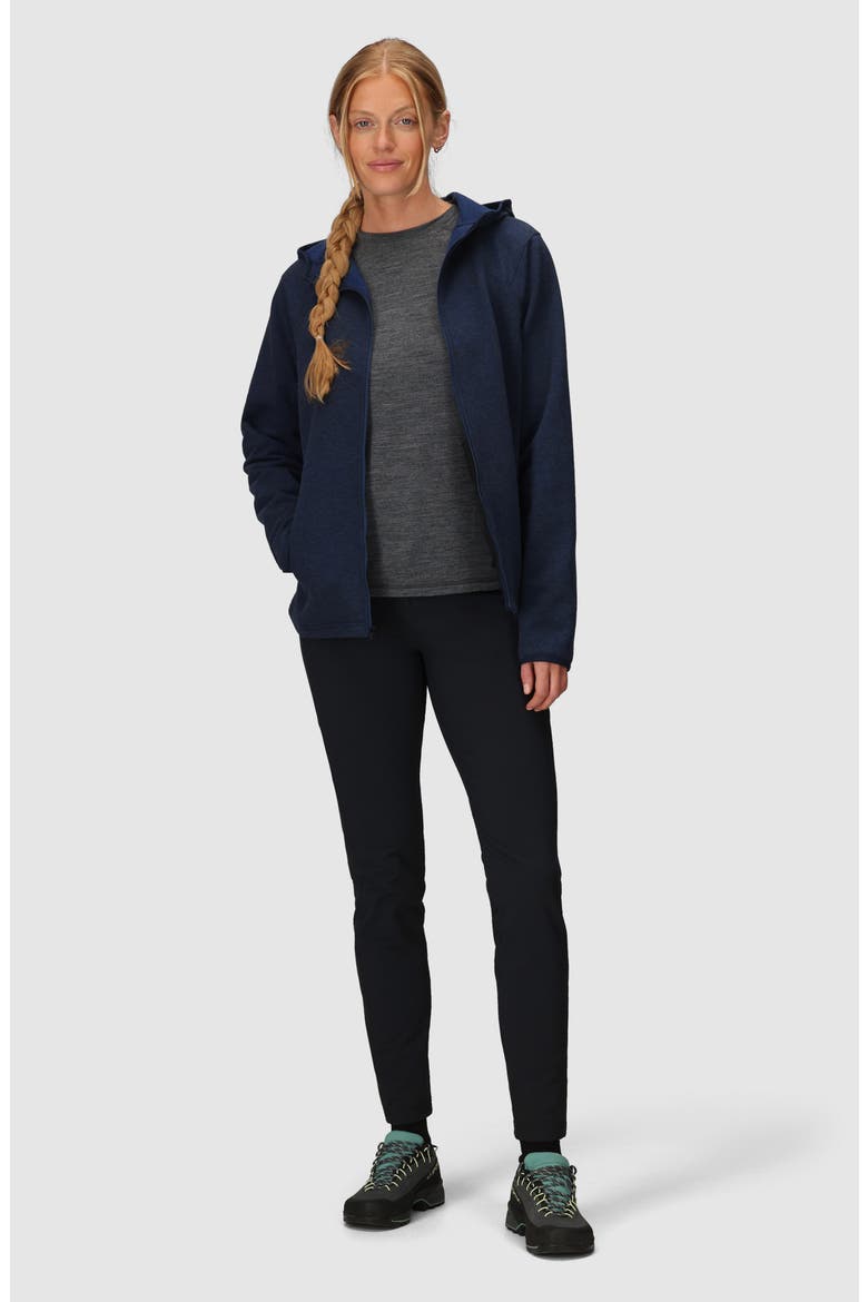 Crescent Fleece Zip Hoodie, Alternate, color, DARK NAVY