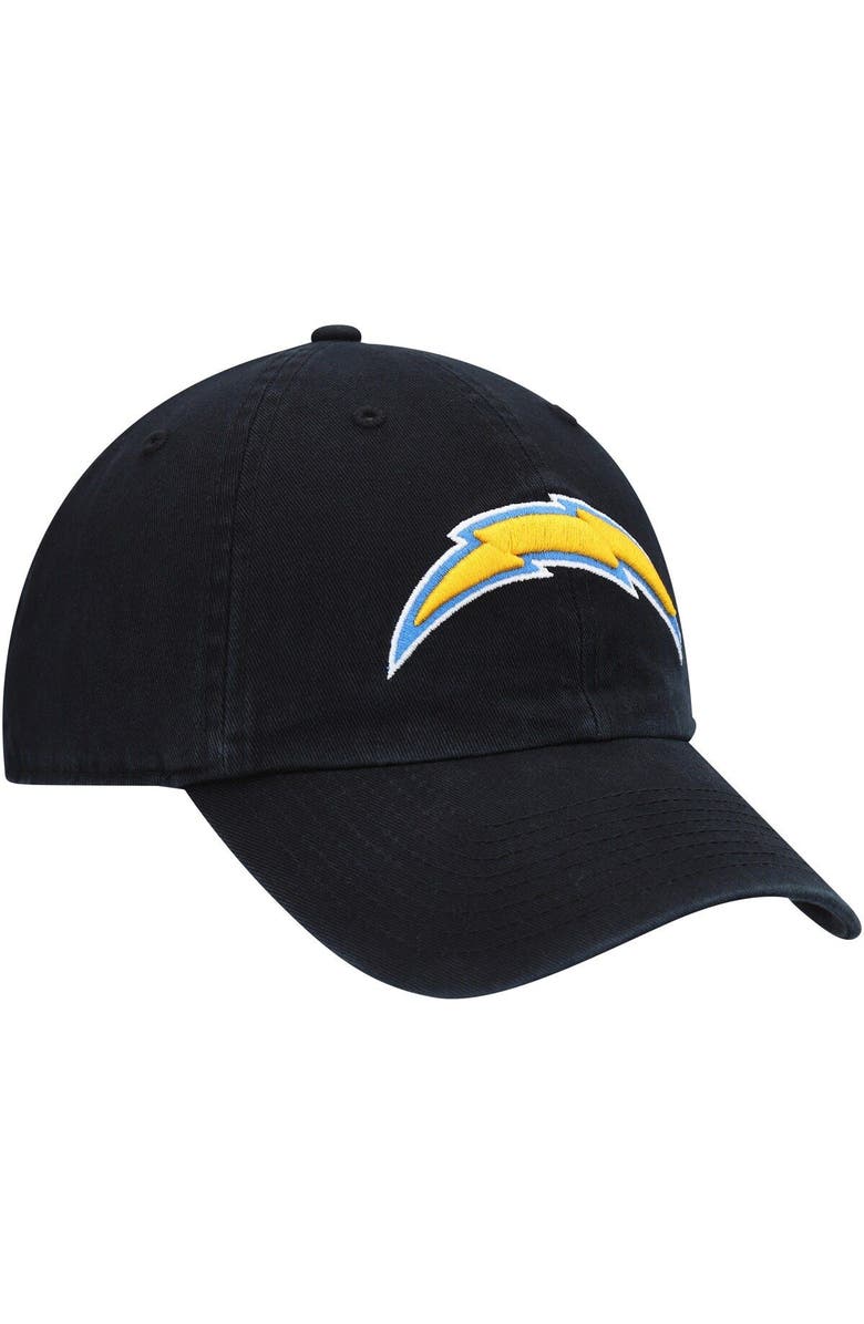 '47 Men's '47 Black Los Angeles Chargers Clean Up Alternate Adjustable Hat, Main, color,