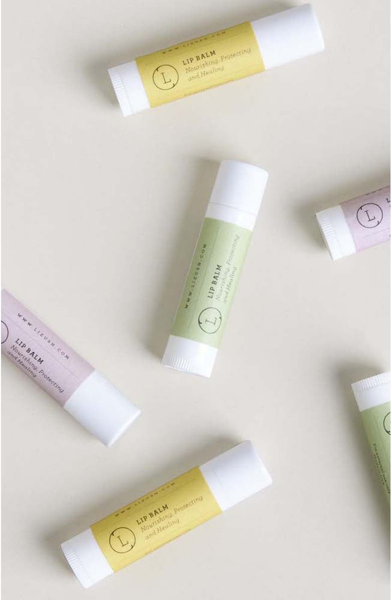 Lizush Lip Balm Set of 3 Natural Unscented, Alternate, color, NO COLOR