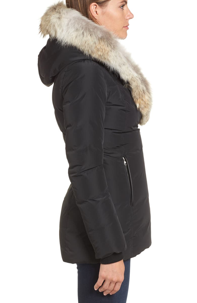 Mackage Adali-X Hooded Down Parka with Inset Bib & Genuine Fox Fur Trim, Alternate, color, 
