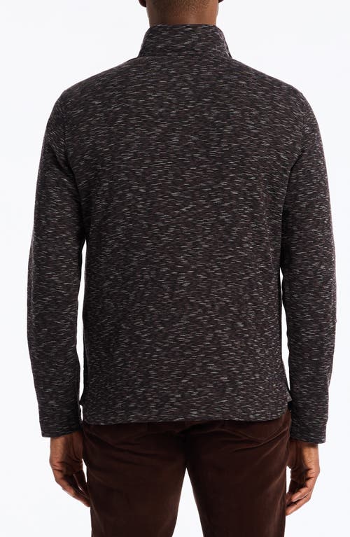 Robert Graham Matson Space Dye Quarter Zip Top In Black