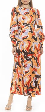 Alexia Admor Yesenia Long Sleeve Empire Waist Maxi Dress