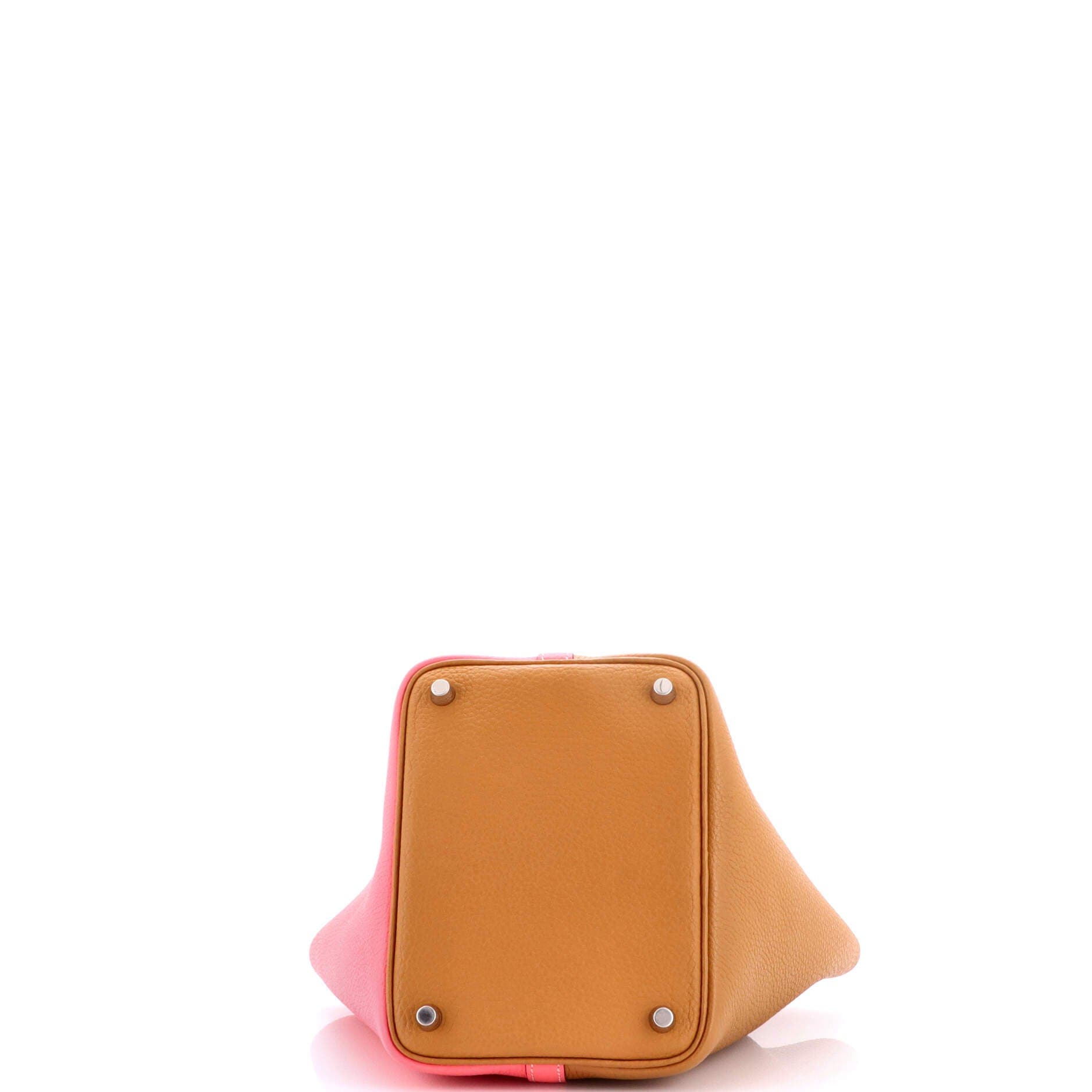 Pre-Owned Hermes Picotin Lock Bag Bicolor Clemence PM, Alternate, color, Bicolor - Rose Azalee/Sesame