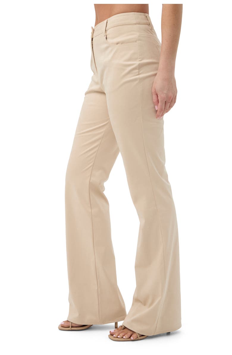 Trina Turk Apple Bottom Faux Suede Flared Pant, Alternate, color, Poplar