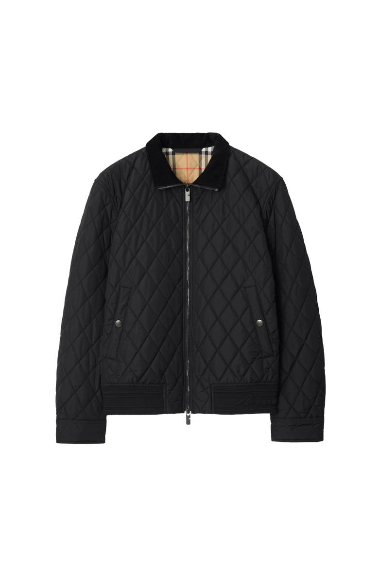Burberry Quilted Nylon Jacket, Alternate, color, Black