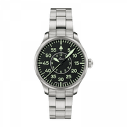 Laco Aachen - 39mm, Black Dial, Automatic Bracelet
