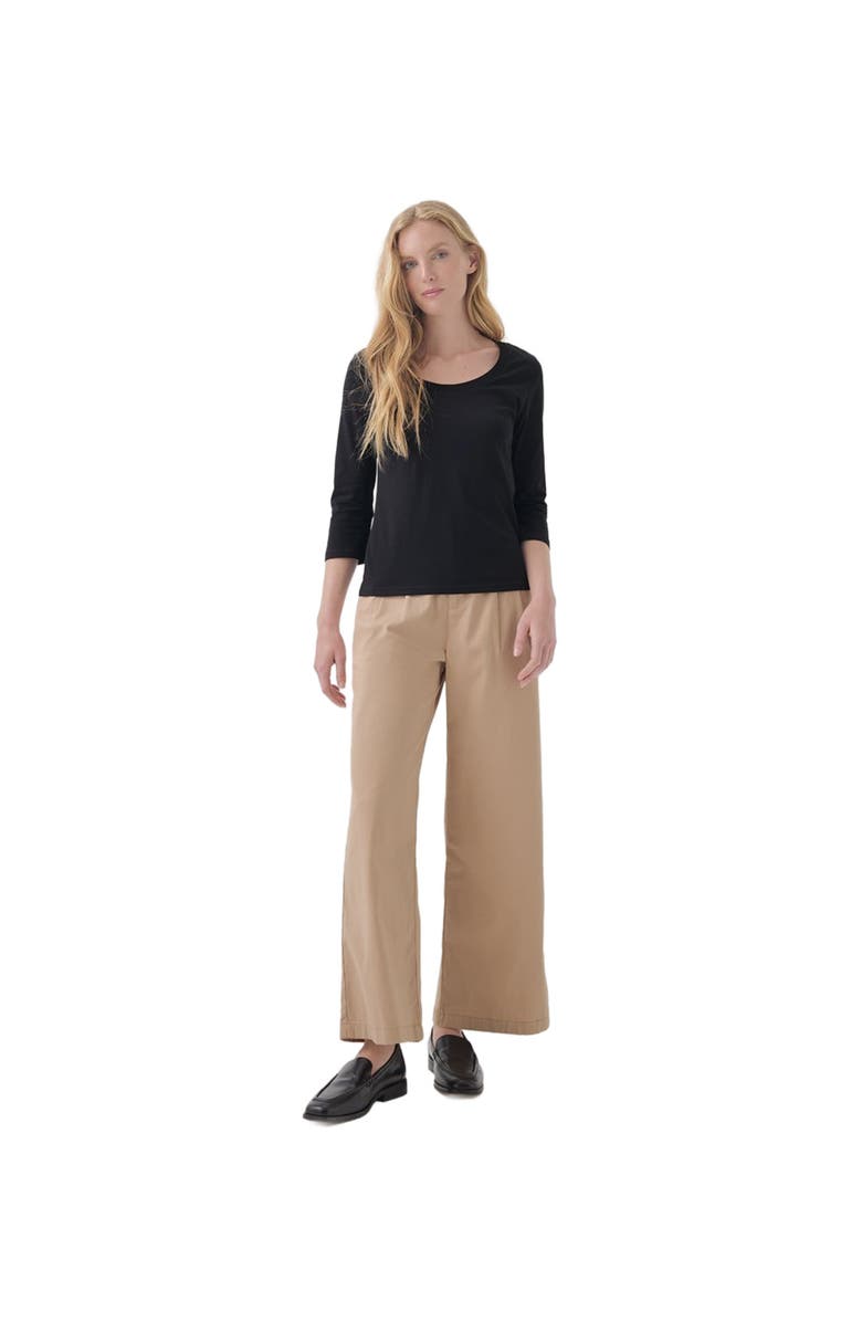 Pact Organic Cotton Softspun Scoop Neck 3/4 Sleeve Tee, Alternate, color,