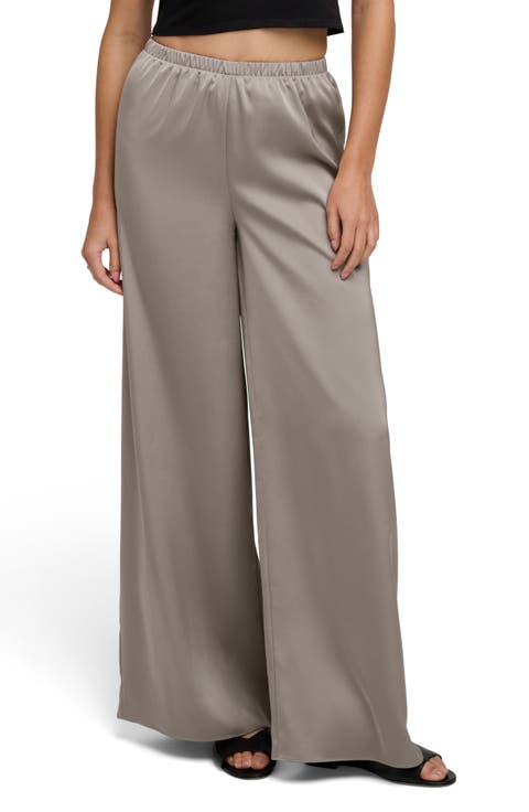 The Everything Satin Wide Leg Pants