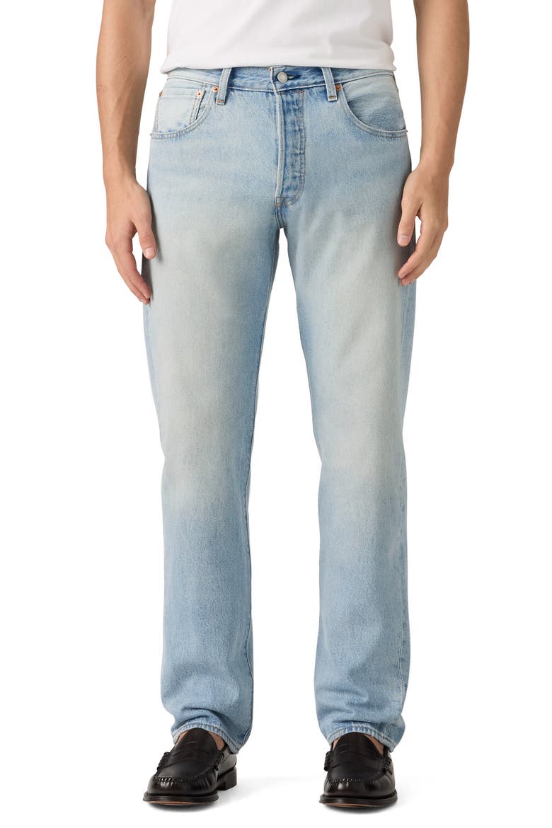 501® Relaxed Straight Leg Jeans, Main, color, SEE THROUGH