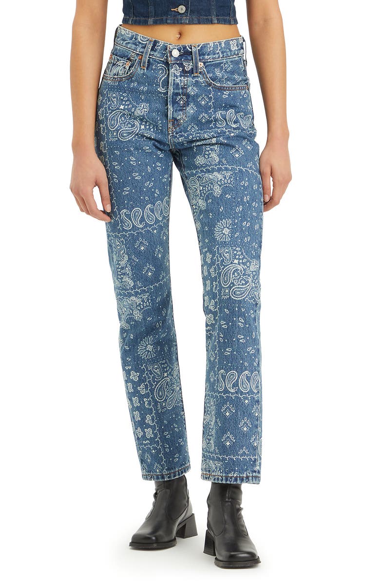 Levi's<sup>®</sup> 501<sup>®</sup> Straight Leg Jeans, Main, color, 