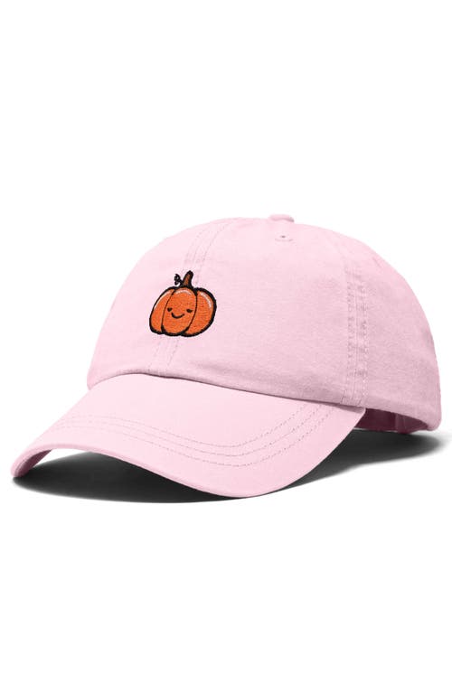 Shop Dalix Baby Pumpkin Embroidered Dad Hat In Washed Pink