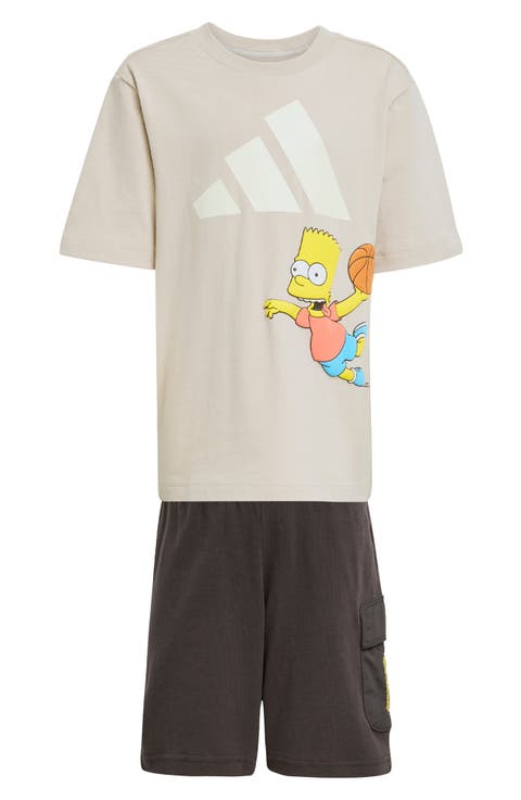 x The Simpsons Kids' Graphic T-Shirt & Shorts Set (Toddler, Little Kid & Big Kid)