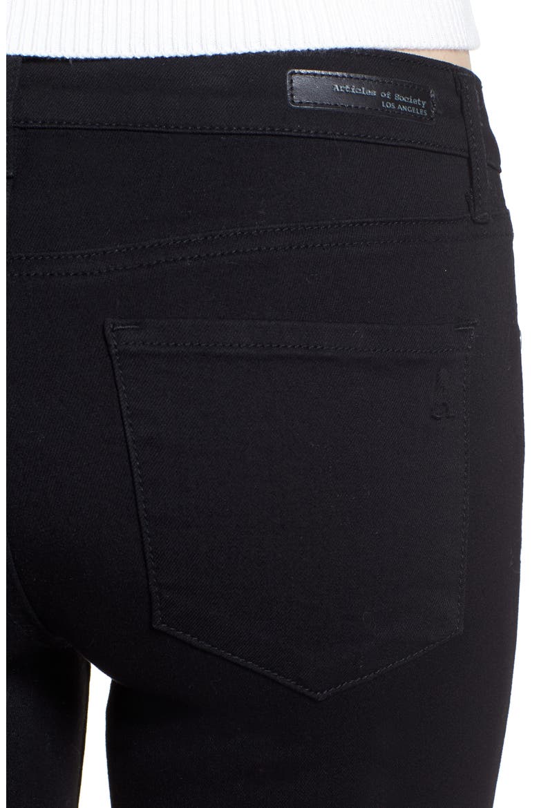 Sarah Skinny Jeans, Alternate, color, BLACK