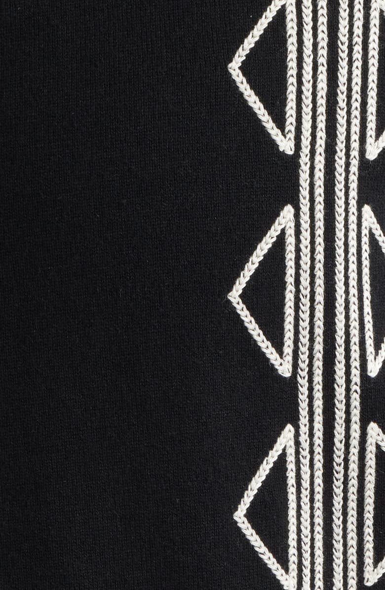 Wax London Tellaro Short Sleeve Retro Embroidered Shirt, Alternate, color, Black / Ecru