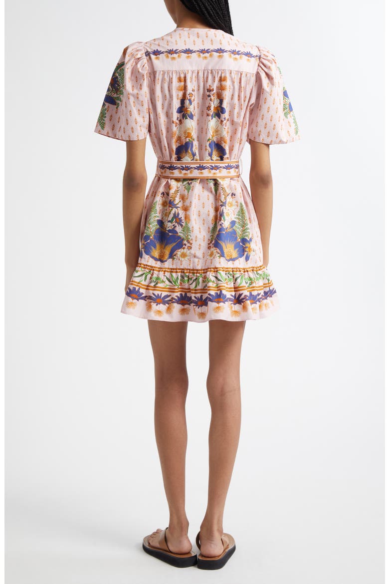 farm rio the dream garden pink mini dress Pink Dream Garden Beaded Belt Mini Dress Farm Rio