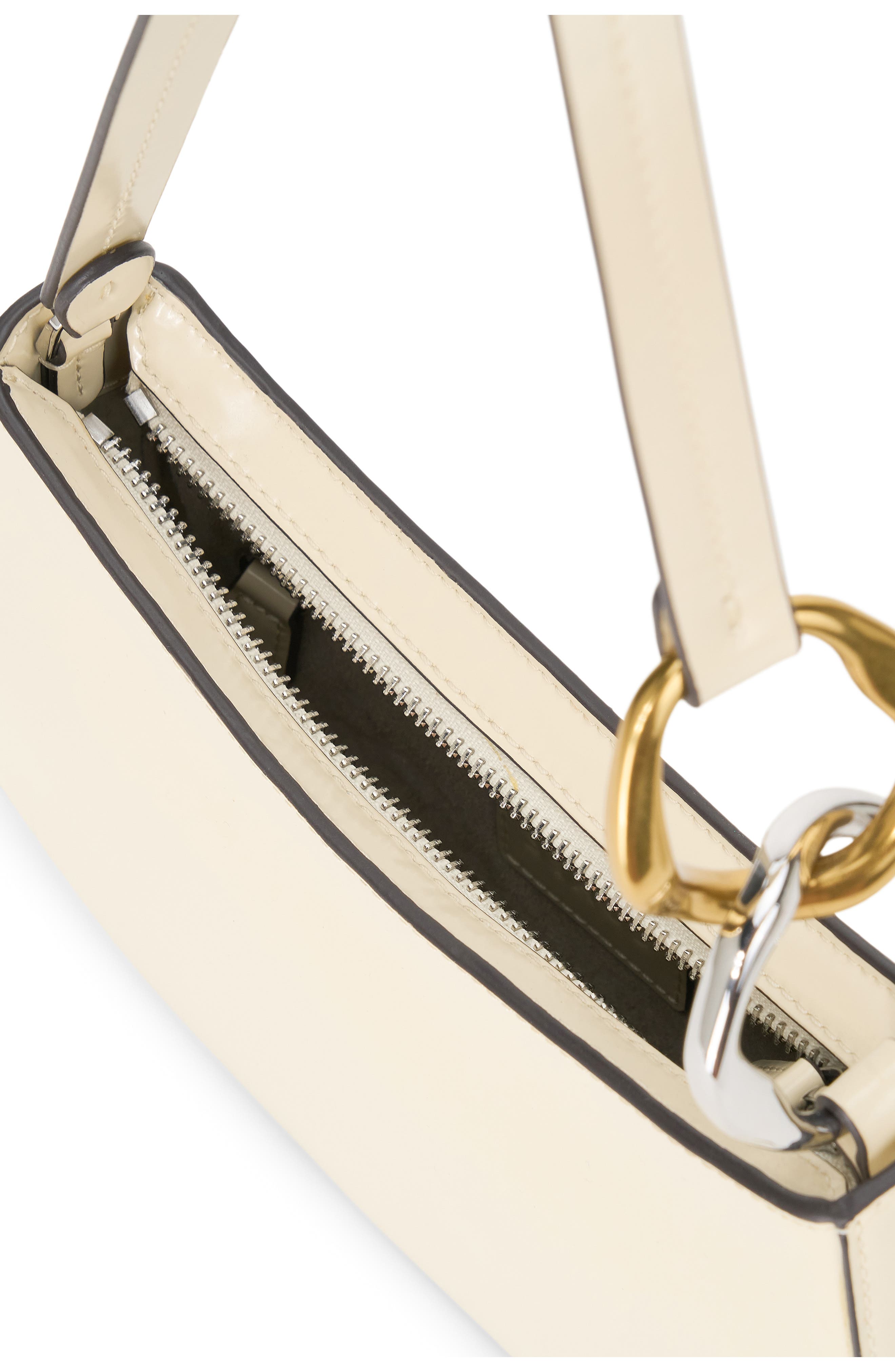 Ollie Leather Shoulder Bag, Alternate, color, CREAM