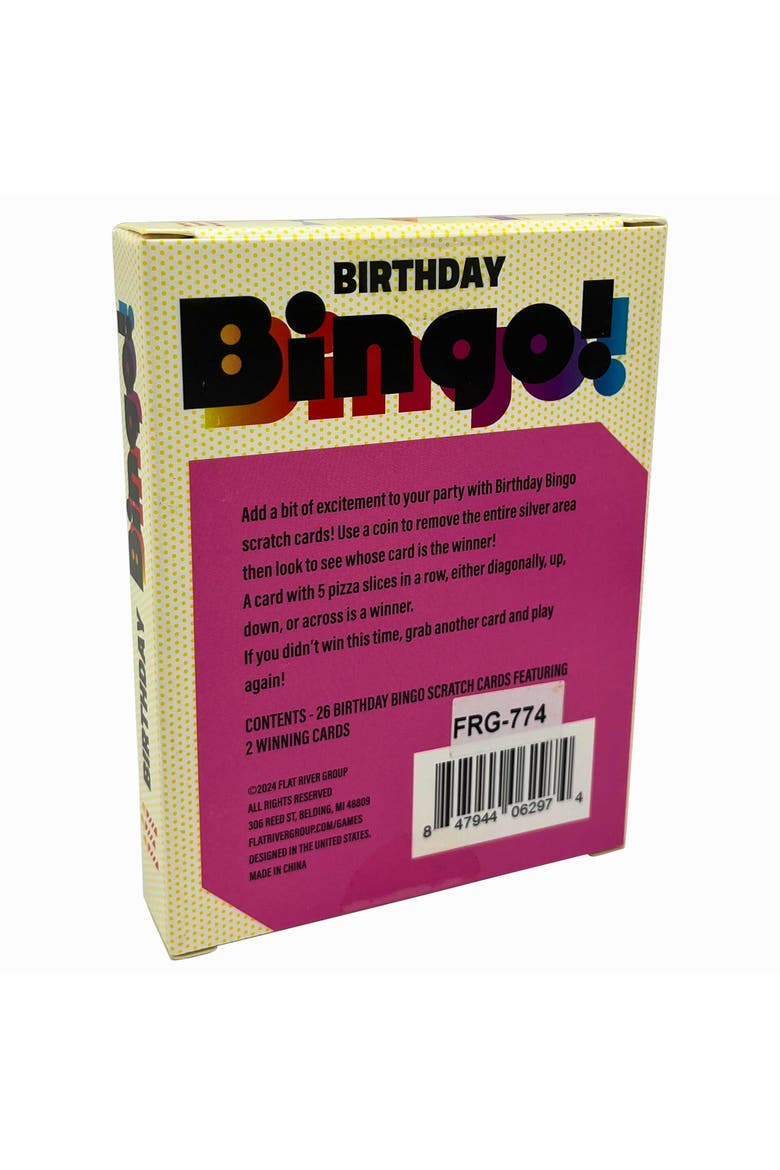Birthday Bingo Scratch Card Party Game, Alternate, color, Multicolored