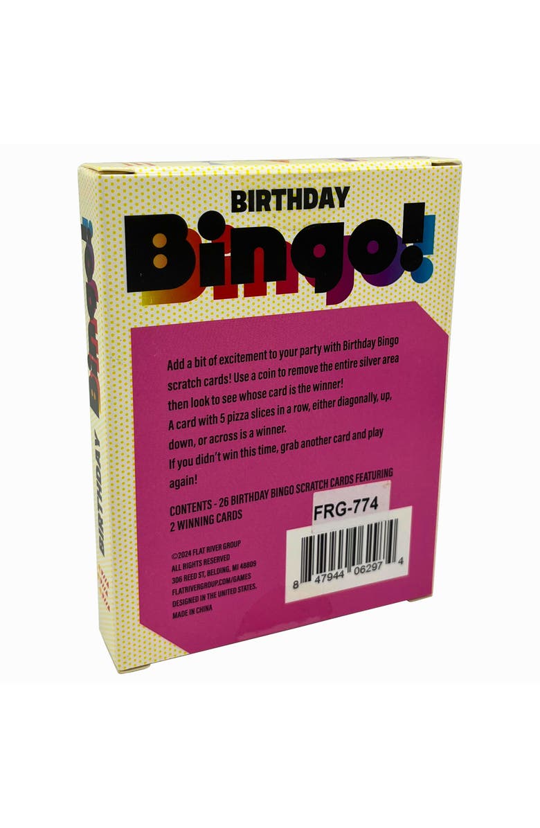 Grand Prix International Birthday Bingo Scratch Card Party Game, Alternate, color, Multicolored
