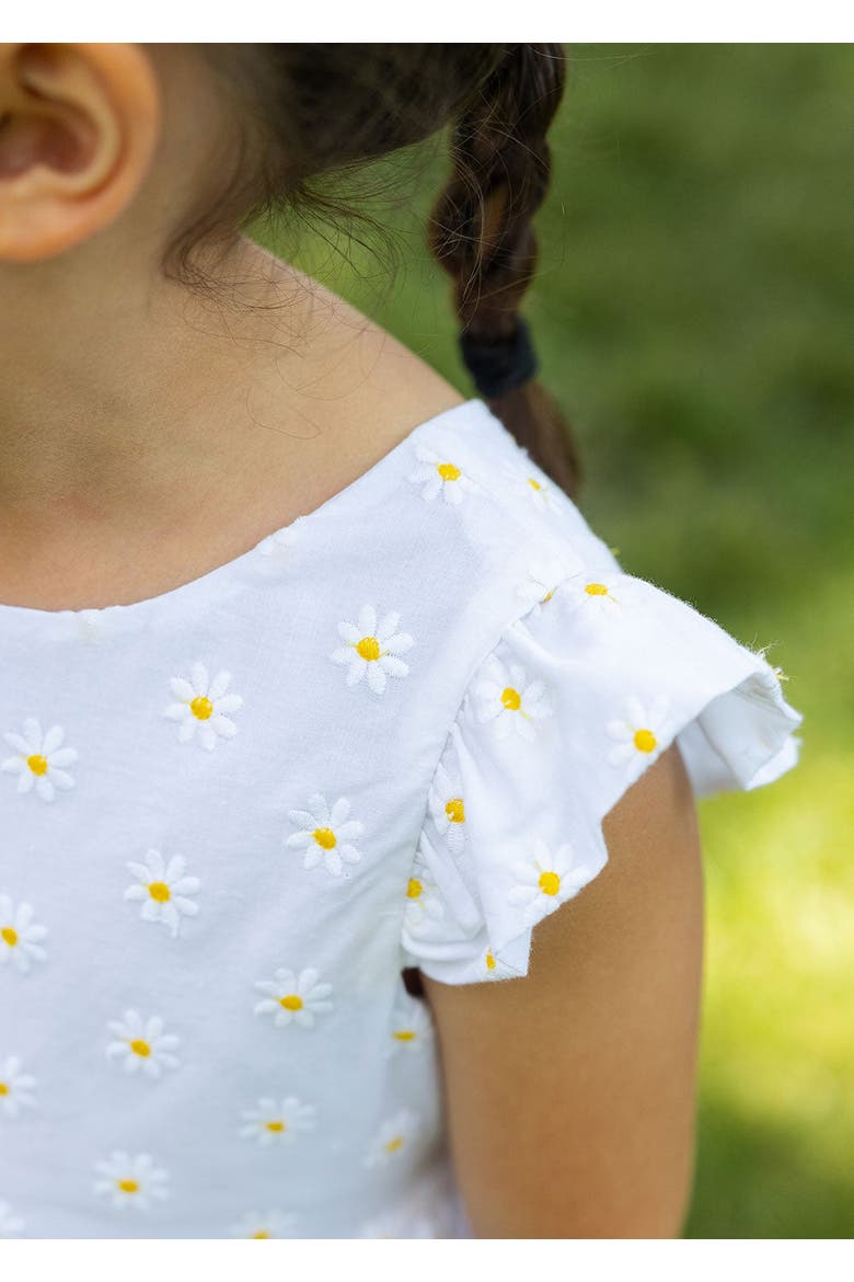 Embroidered Daisy Dress, Alternate, color, White / Yellow