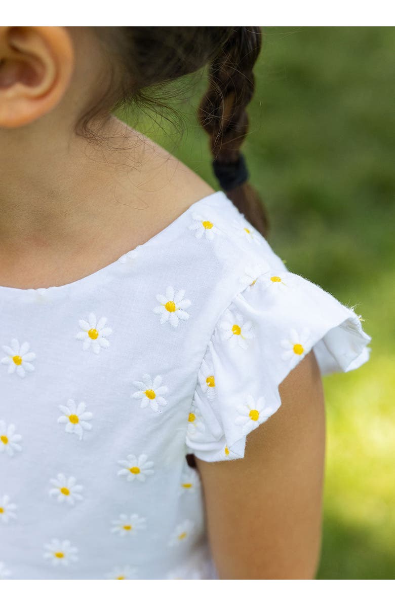 Florence Eiseman Embroidered Daisy Dress, Alternate, color, White / Yellow