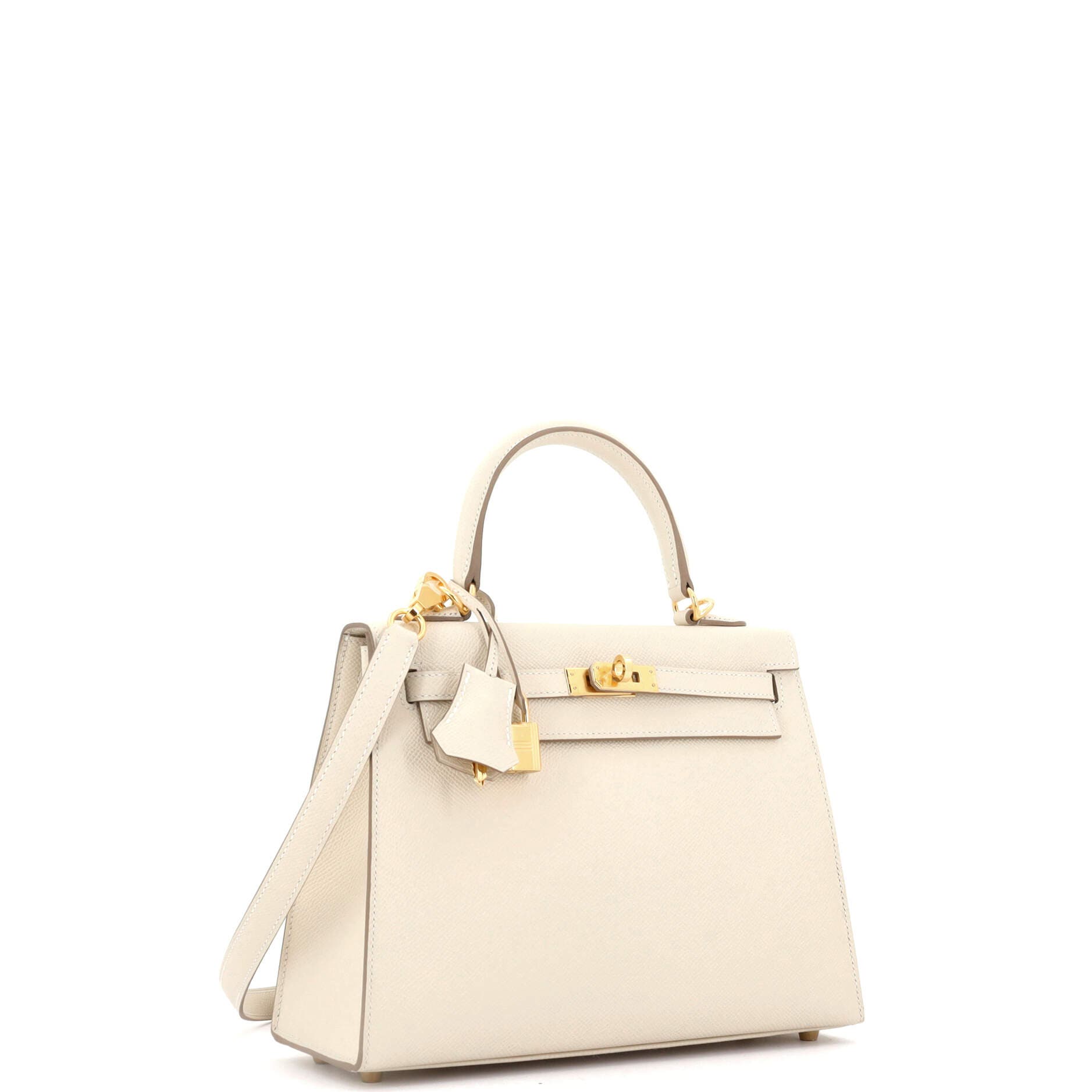 Pre-Owned Hermes Kelly Handbag Light Epsom with Gold Hardware 25, Alternate, color, 
