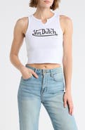 Von Dutch Split Neck Tank Top