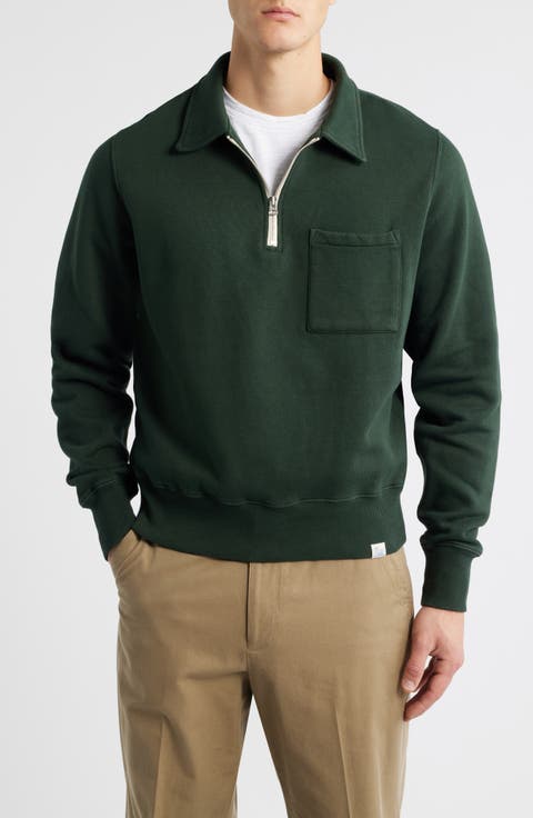 Quarter Zip Organic Cotton Sweatshirt