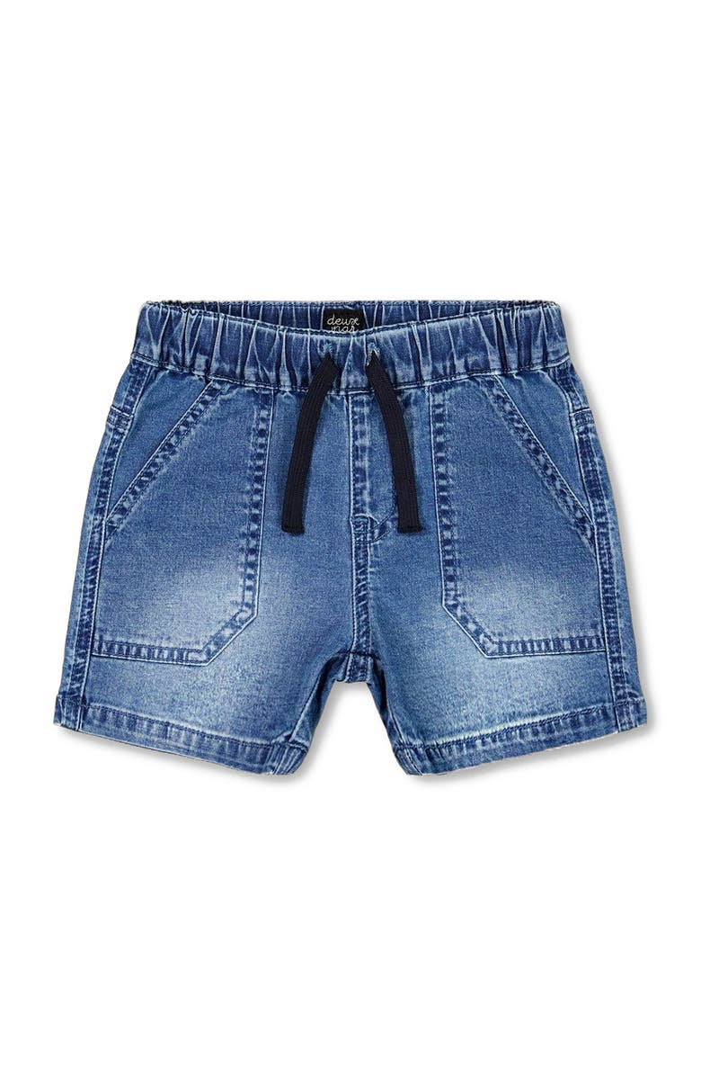 Deux par Deux Little Boy's Denim Short Dark Denim Blue, Main, color, 