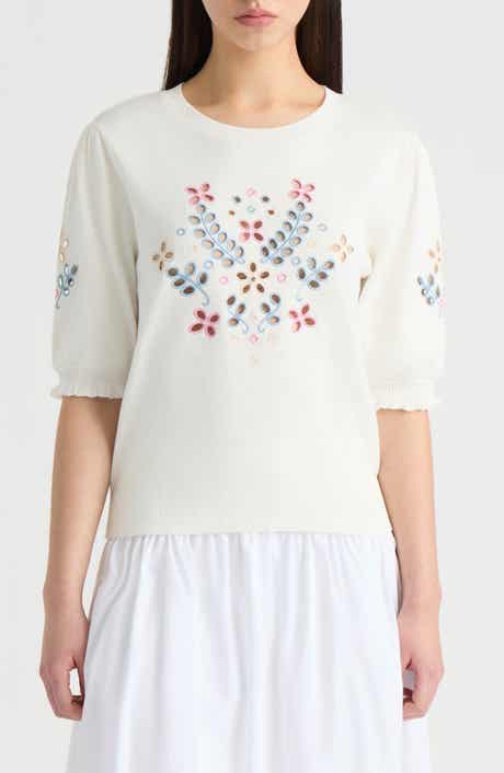 NVLT Eyelet Embroidered Sweater